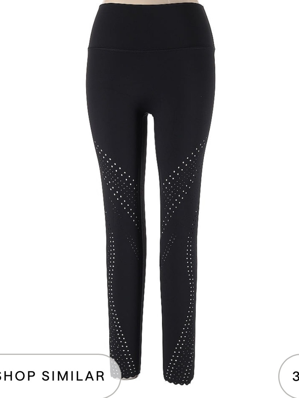 OFFLINE by Aerie Black High-Waist Laser-Cut Leggings